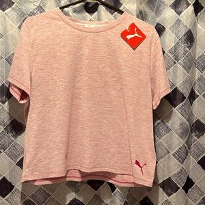 NWT Puma Cropped Workout Tee size large
